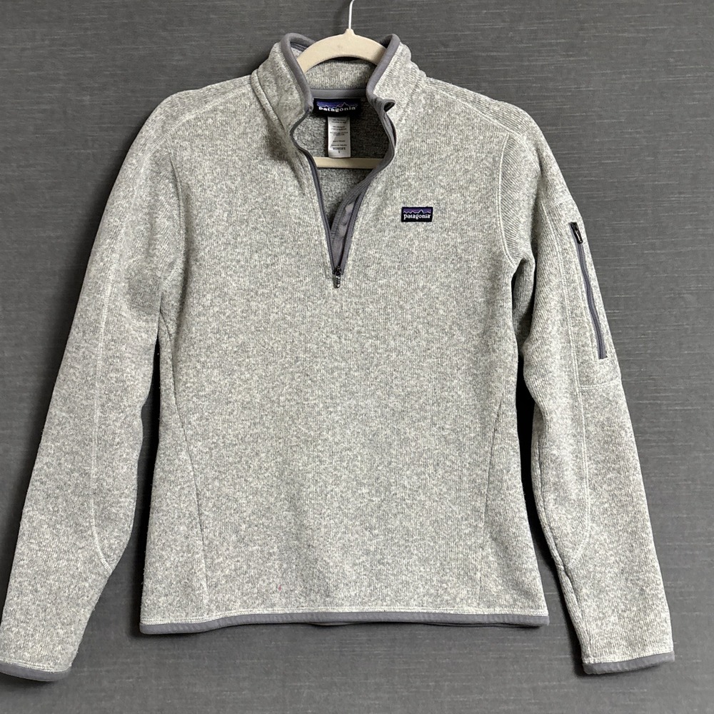Patagonia Better Sweater Womens S Grey Quarter Zip Fleece Pullover Outdoor Warm